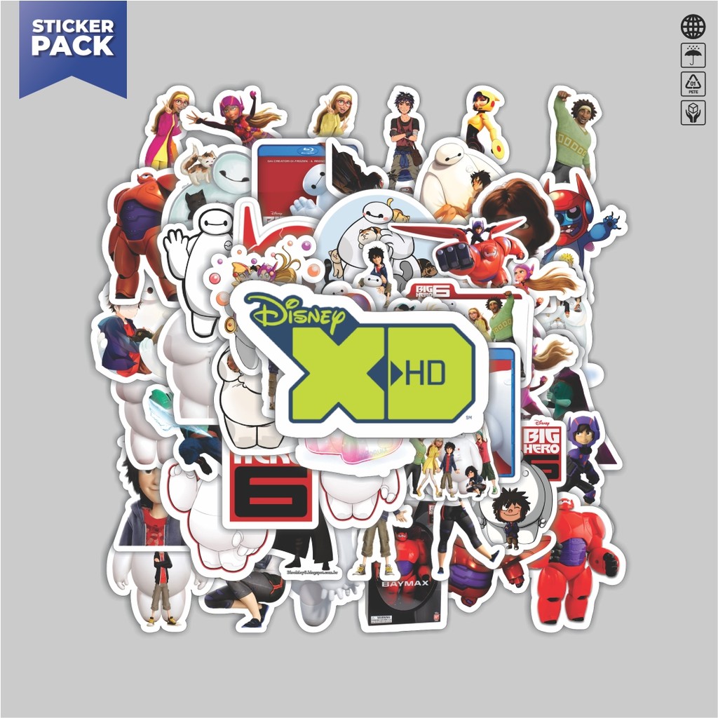 

[100PCS]Stiker Pack Stiker Disney Series Big Hero 6 Karakter Mix 2 Aesthetic Vinyl Anti Air Dekorasi Sticker Laptop Buku Journal Koper Helm Casing HP Gitar Helm Skateboard