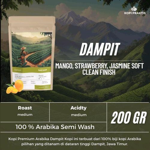 

ROASTED BEANS ARABIKA SEMI WASH DAMPIT 200 GR | BIJI KOPI SANGRAI | Coffee - GILING HALUS