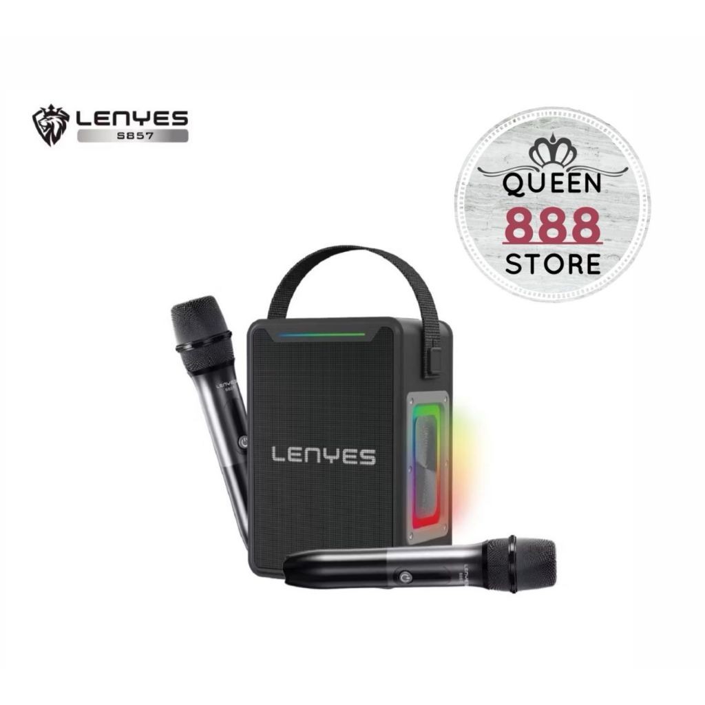 SPEAKER LENYES S857 SPEAKER KARAOKE SPEAKER BLUETOOTH RGB TWS V5.3 150WATT WITH DUAL MICROPHONE HIFI