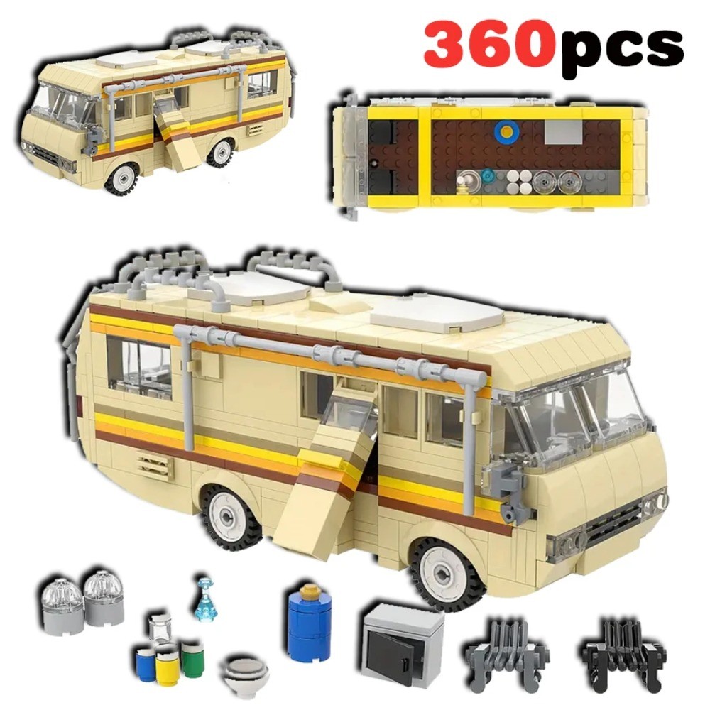 Movie Break Bad RV Car Building Blocks DIY Bus Bricks Model Van House Camper Toys  Birthday Gift for
