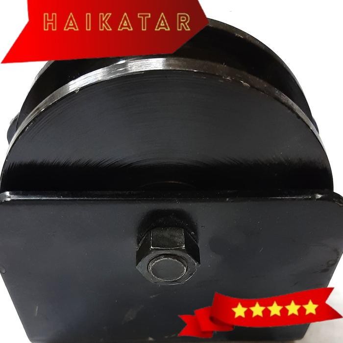 roda pintu gerbang/roda pagar besi bubutan/roda besi gerbang 6 inch - SIKU (V)