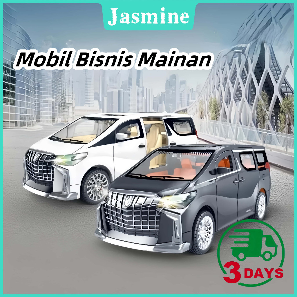 （COD）Diecast Mobil Toyota Alphard Die-cast Model 1:50 Miniatur Mobil Mobilan Panjang Alloy Metal
