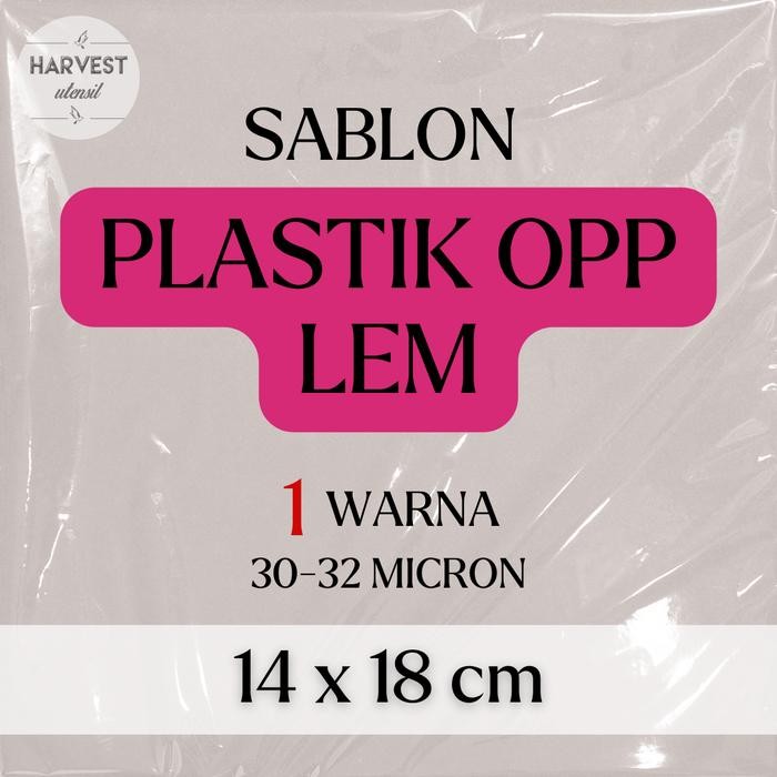 

CETAK/SABLON PLASTIK OPP SEAL ROTI/DONAT SABLON 1 WARNA Uk 14x18CM