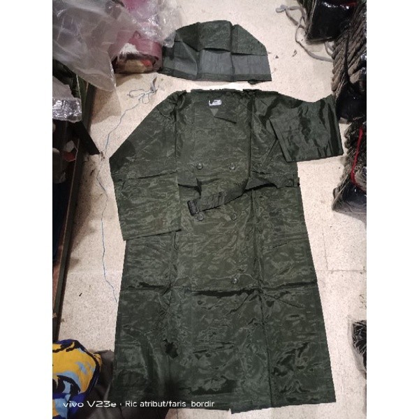 jas hujan jubah mantel tni hijau jas hujan jaz