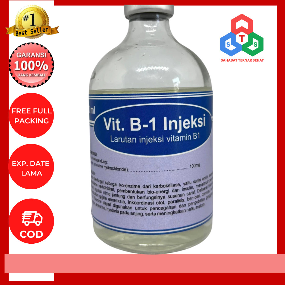 Vitamin B1 100 ml injeksi - Pertumbuhan Nafsu Makan Hewan