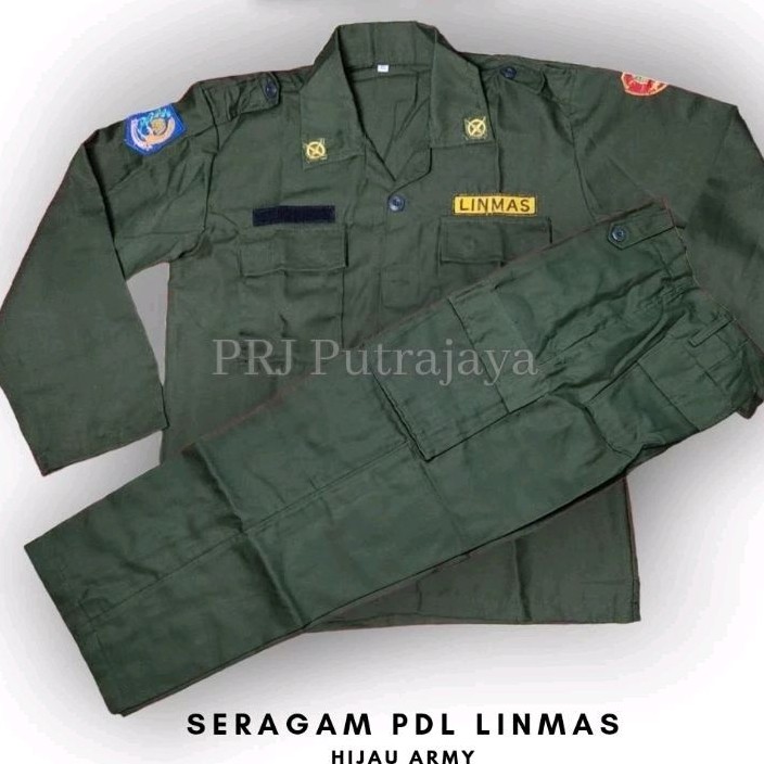 SERAGAM PDL LINMAS / BAJU LINMAS / SERAGAM LINMAS HIJAU