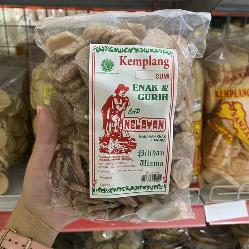 Kemplang Mentah Bangka Cumi Cap Nelayan - Snack Bangka - Makanan Bangka - Snack.Bangka - Snack Bangk