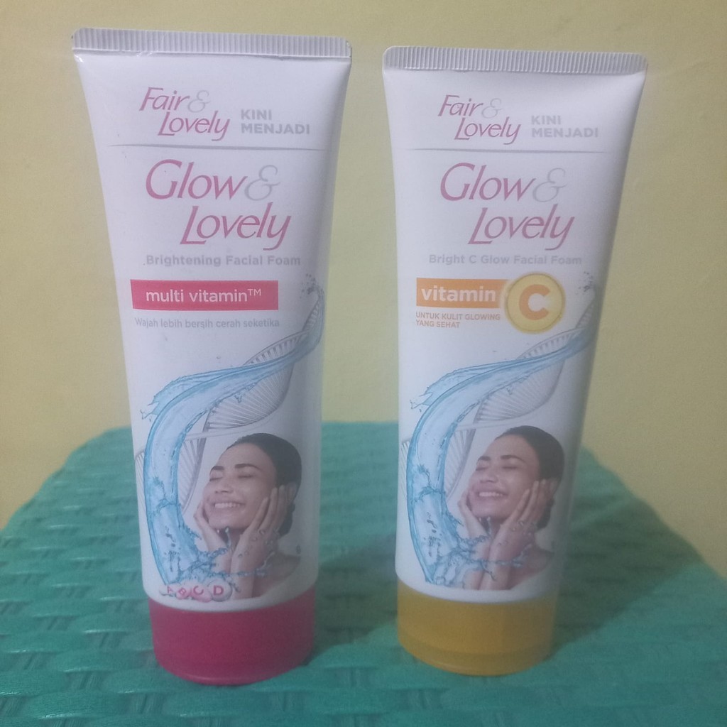 Fair and Lovely Facial Foam Glow & Lovely Multivitamin Facial Foam 100g / Bright C Glow Facial Foam 