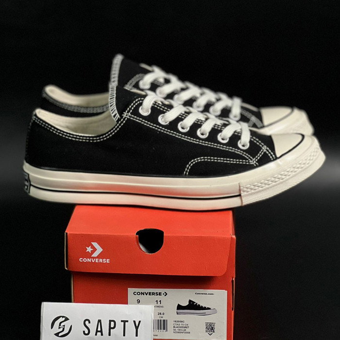 sepatu sneakers pria brand lokal Converse Chuck Taylor 70s Black White Low Sepatu Wanita Convers Pri