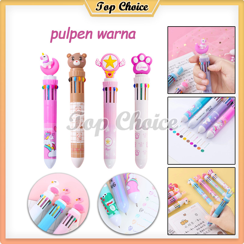 

Bulpen 10 Warna Bermotif Lucu / Pulpen / Pulpen Anak Anak