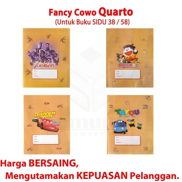 

Sampul Kertas Buku Tulis Kuarto Art Paper Motif Batik / Fancy Anak SD - Fancy Cowo