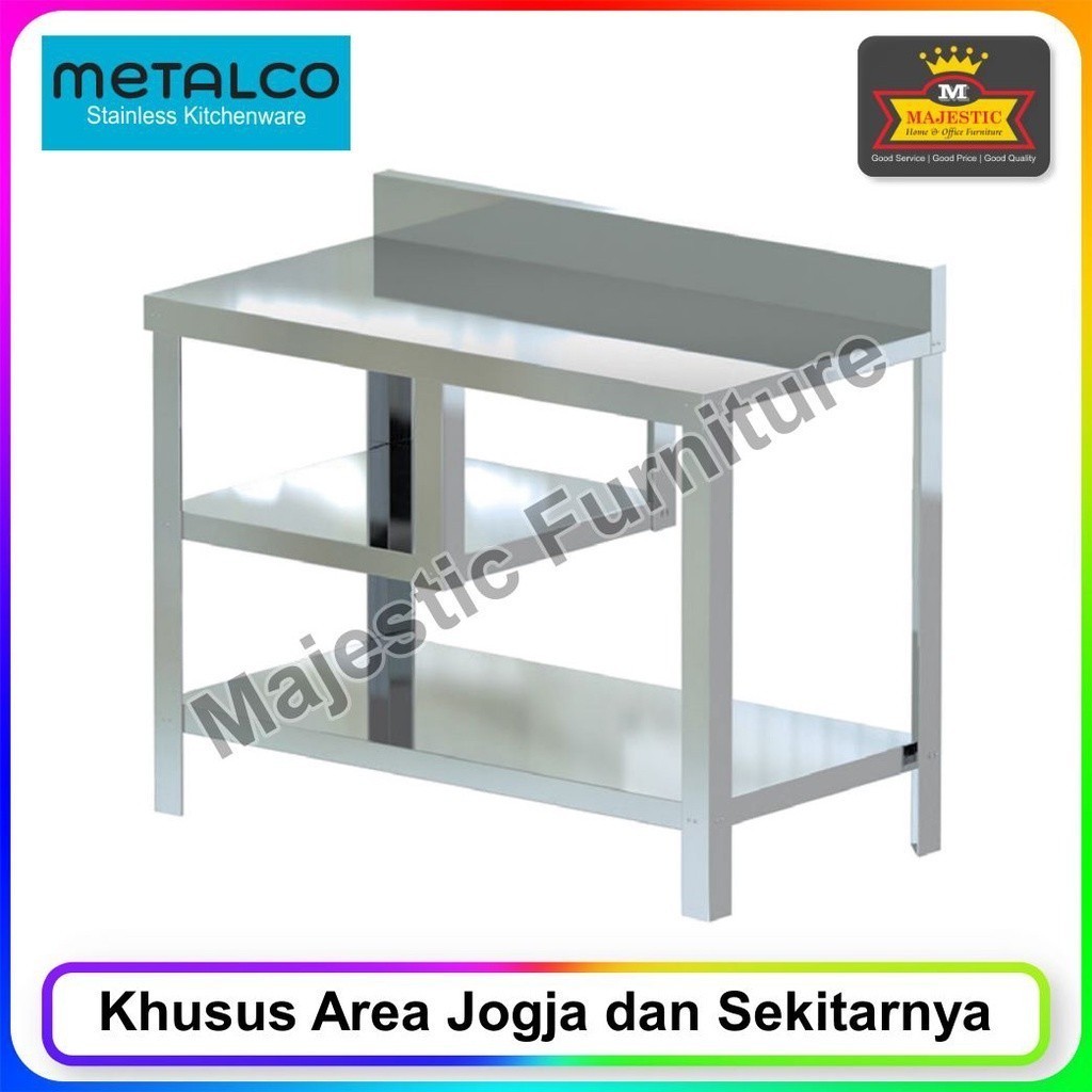 Meja Dapur Stainless - Metalco MT-1 (Anti Karat) - Jogja