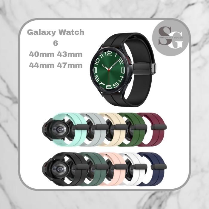 STRAP SAMSUNG GALAXY WATCH 6 MAGNETIC GALAXY SILICONE TALI JAM 20MM