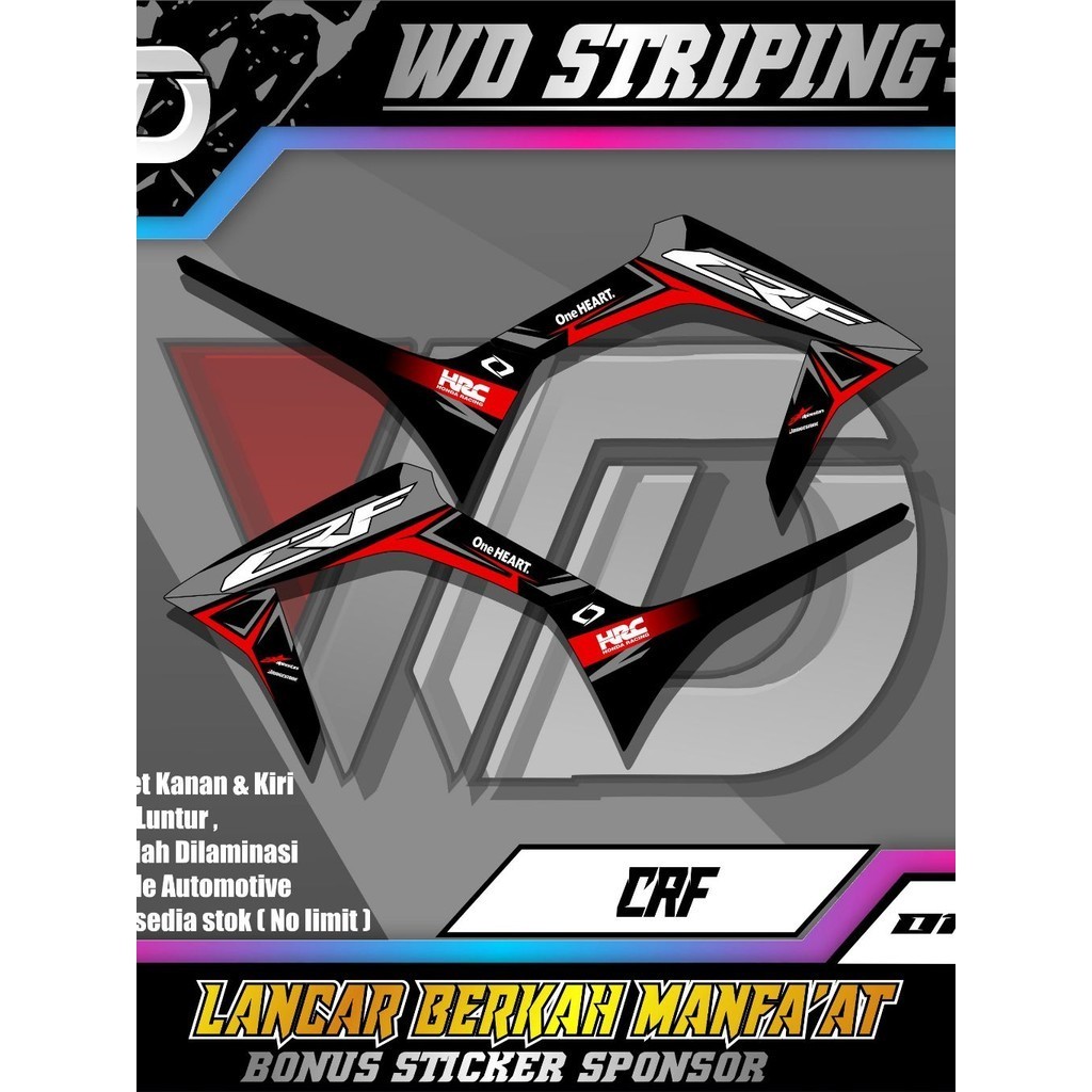 01922 Striping variasi crf 150 L / sticker motor crf 150 L supermoto setiker motor racing