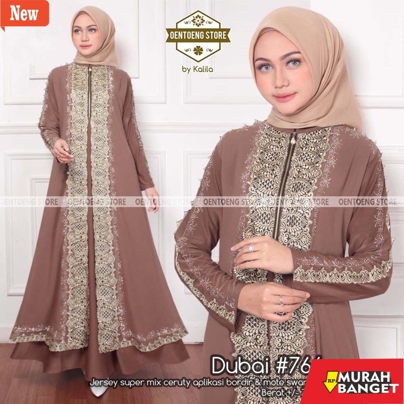 abaya shopee haul 2024 Gamis Dubai #766 Busui Dress Busana Muslimah By Oentoeng Store