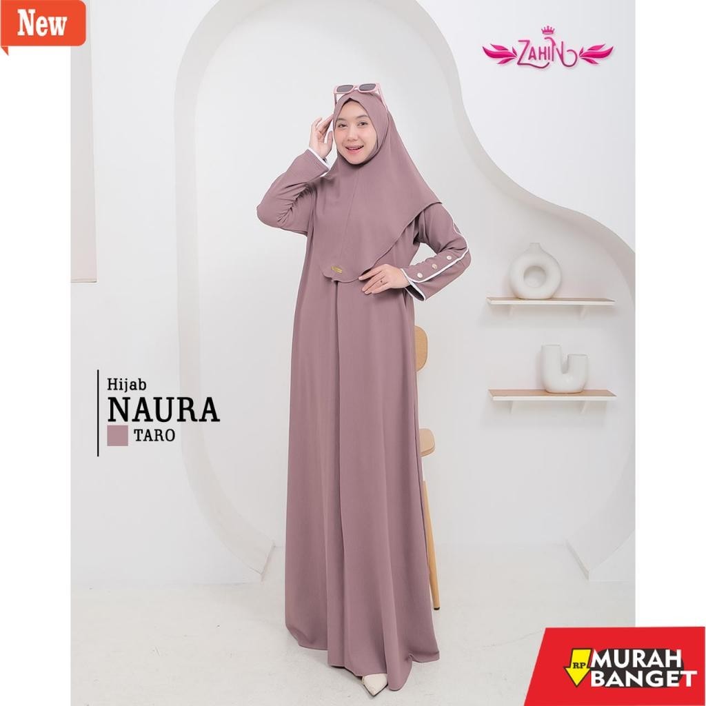 abaya shopee haul 2024 ABAYA NAURA SET HIJAB CRINKLE AIRFLOW EXSLUSIVE ZAHIN/GAMIS ABAYA UMROH/GAMIS