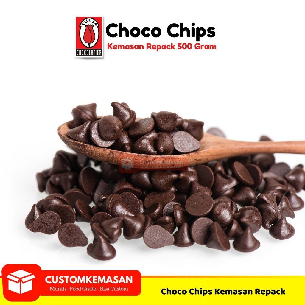 

Tulip Choco Chip Repack 500gr / Choco Chip Cokelat / Choco Chip Tulip Repack / Choco Chip Tulip Cokelat