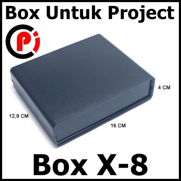 BOX X8 Hitam Plastik Project Kotak Alat Elektronika 16x13x4.2 cm X 8