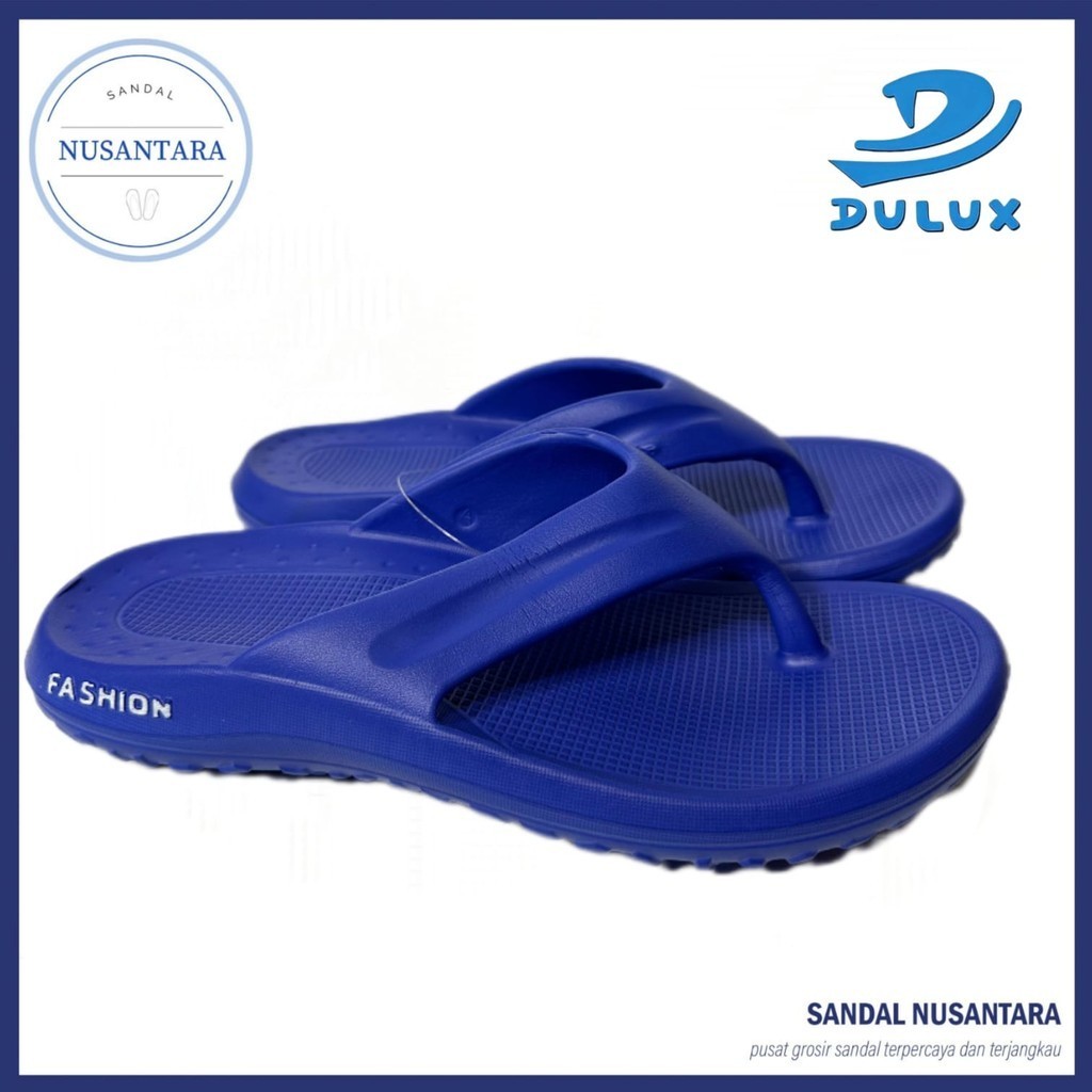 Sandal Jepit EVA Pria Dulux Ceqiu Fashion EHS1-A Biru Muda Abu Navy