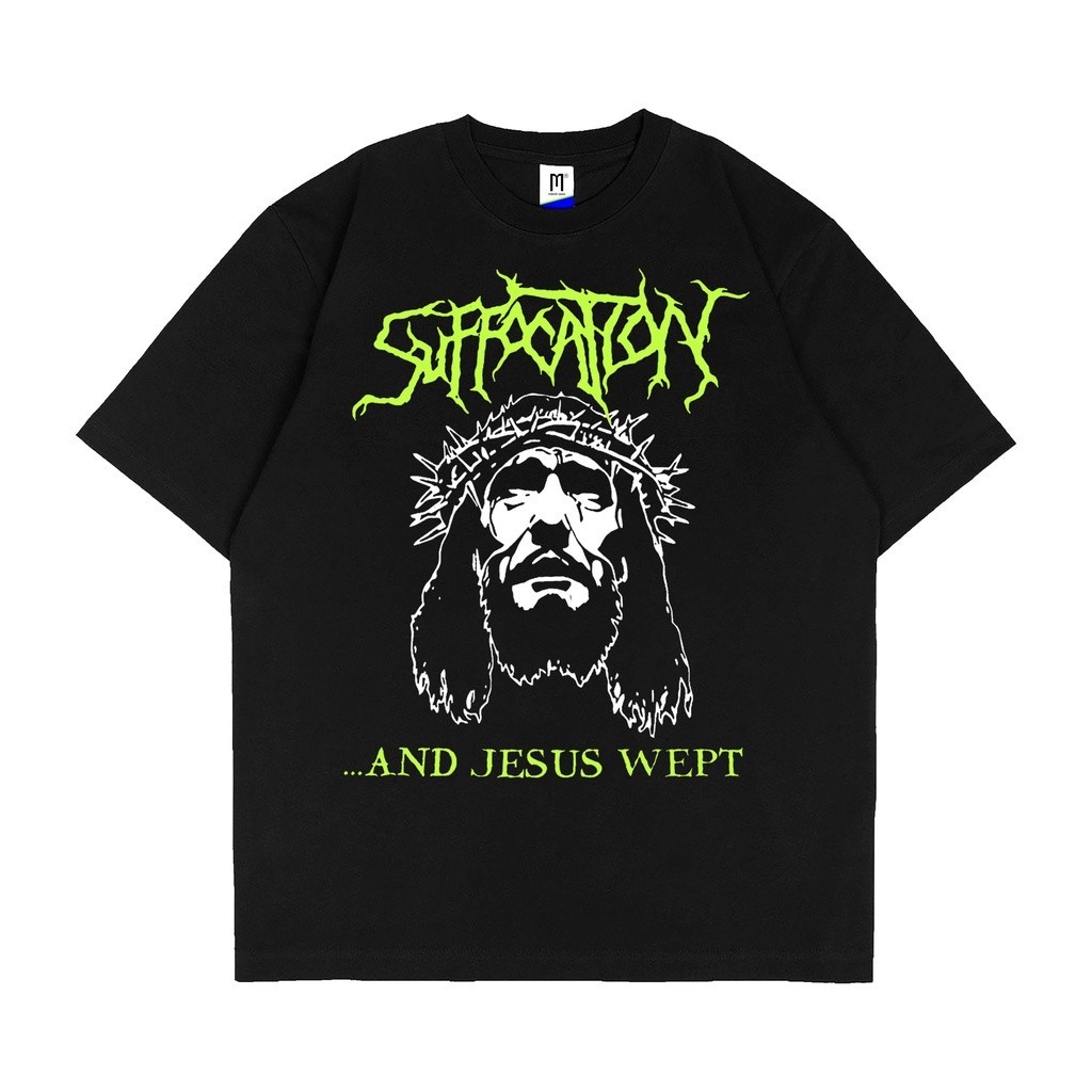 Kaos band Suffocation - and jesus wept Tshirt band  baju Premium pria wanita