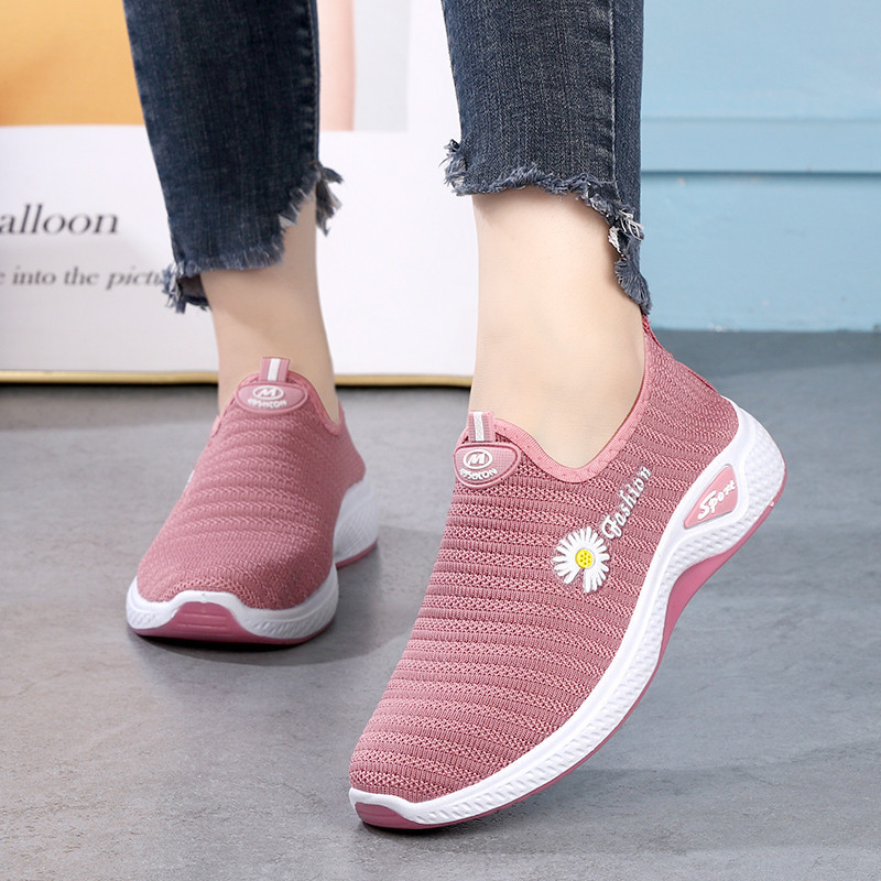PROMO SDN , SEPATU SNEAKERS WANITA DAISY BUNGA KEMBANG FLOWER SNEAKERS SLIPON, SW50 SW19 SW06
