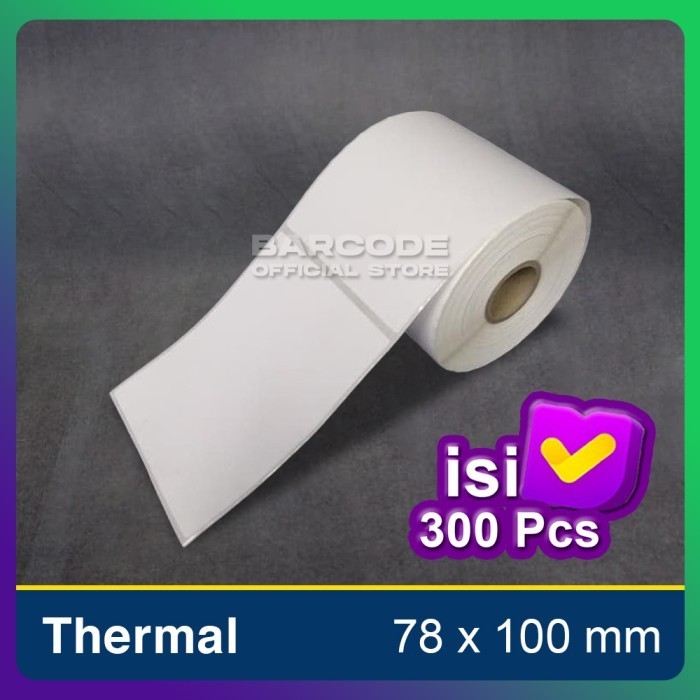 

Label Thermal 78x100mm 78x100 Sticker Barcode 78 x 100 mm isi 300 Pcs -TMA56