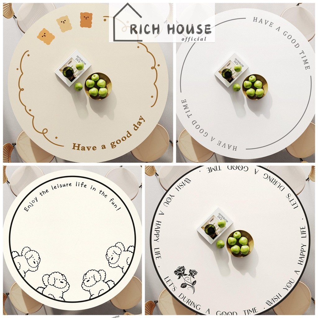 Taplak Meja Bulat 60cm/ Taplak Meja Bulat Besar/ Alas Meja Bulat Aesthetic / Alas Meja Bundar