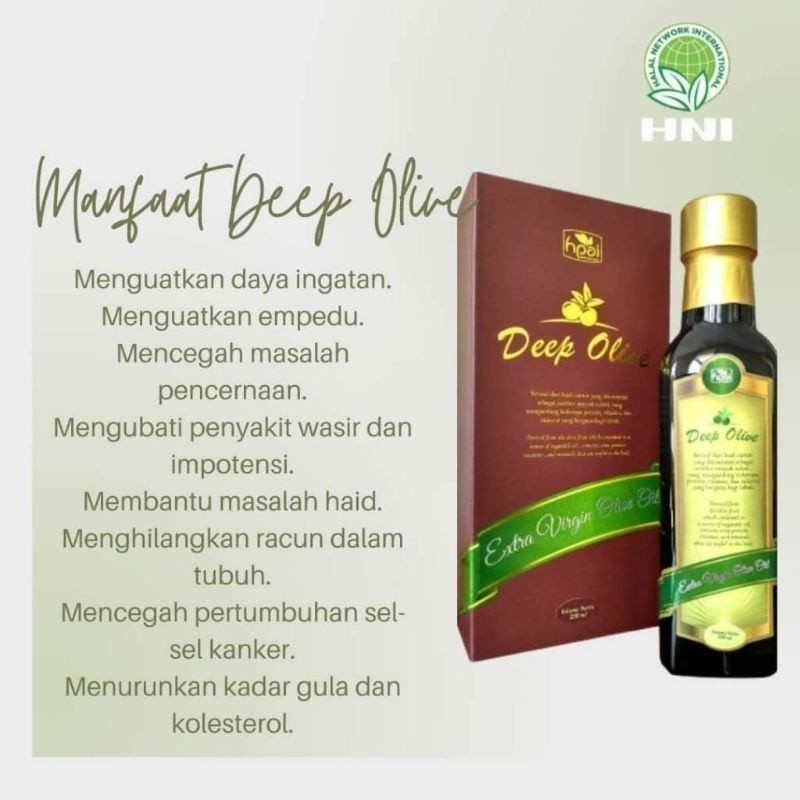 ACEH.OYU Minyak Zaitun Deep Olive HNI HPAI isi 250 ml Aman diminum setiap hari untuk menjaga kesehat