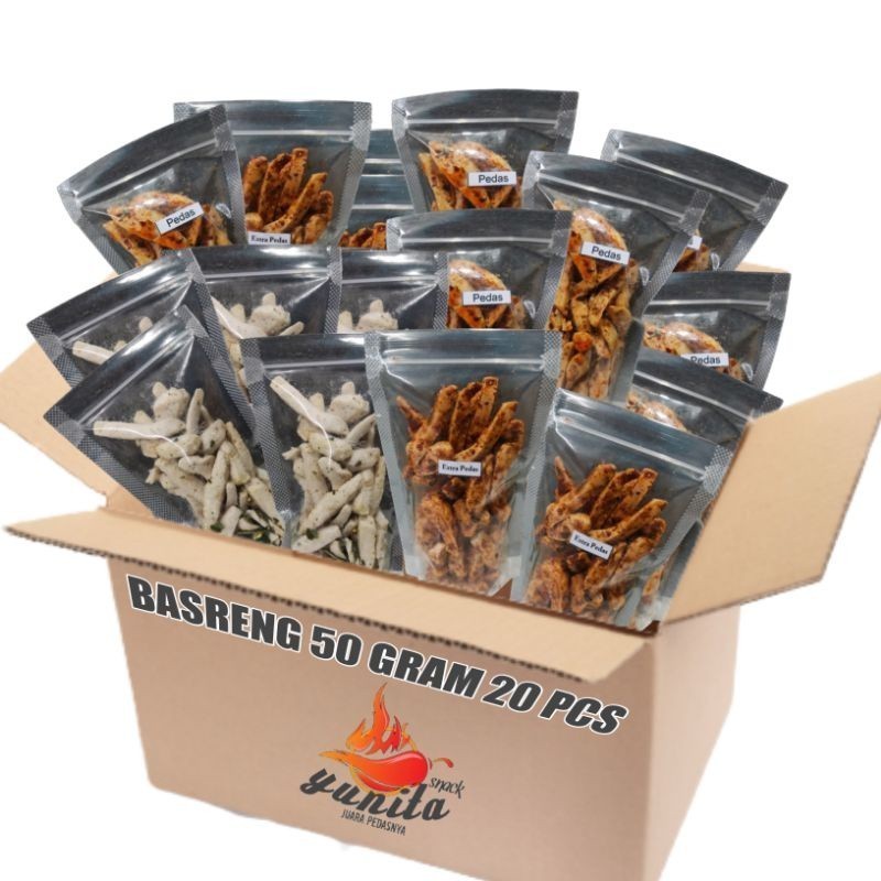 

ACEH.DYA Paket usaha Basreng Daun Jeruk kemasan 50 gram (20 pcs)