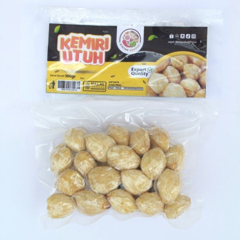 

Kemiri Utuh / Kemiri Bulat (Kemasan Vakum 100 Gr)
