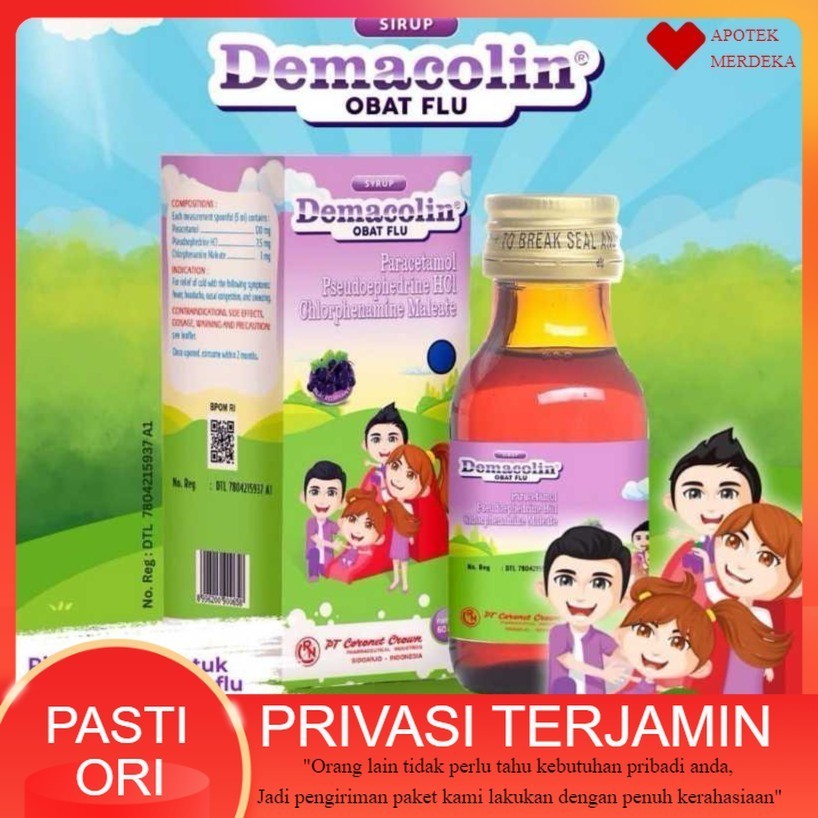 DEMACOLIN SIRUP Anak 60 ML Kemasan baru