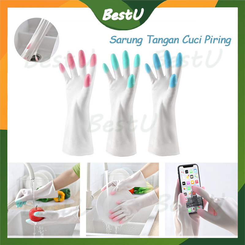 Sarung Tangan Karet Cuci Piring Anti Air /sarung tangan cuci piring karet serbaguna/Sarung Tangan Ka