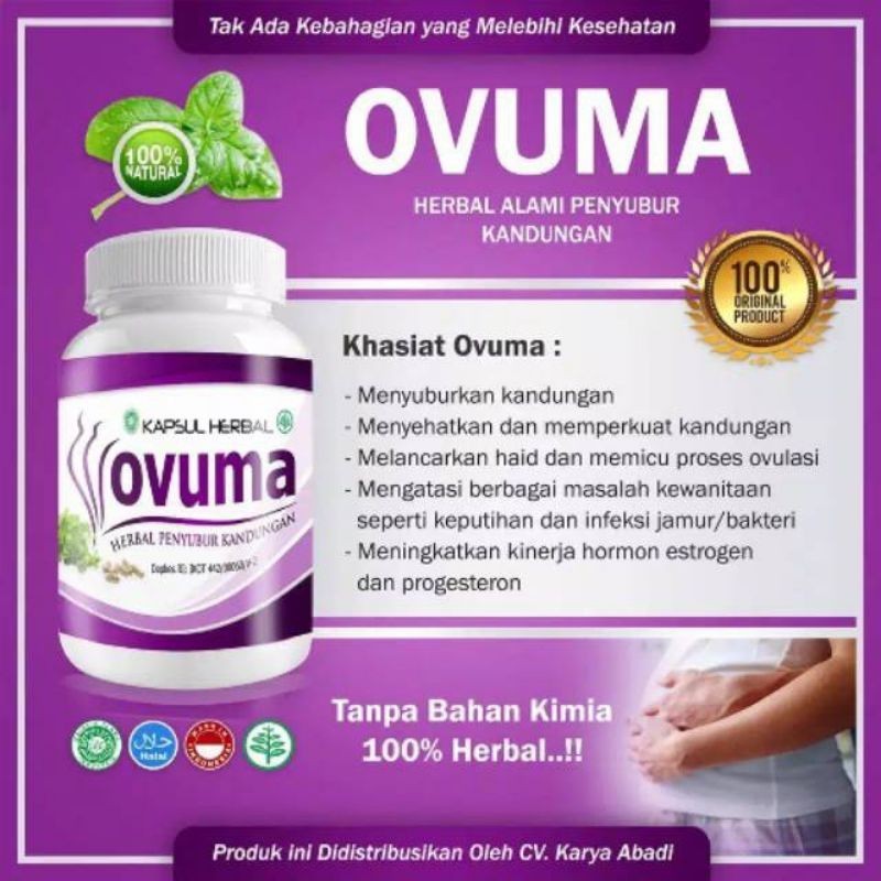 Ovuma - Obat Herbal Penyubur Kandungan Rahim Wanita Cepat Hamil Herbal Alami