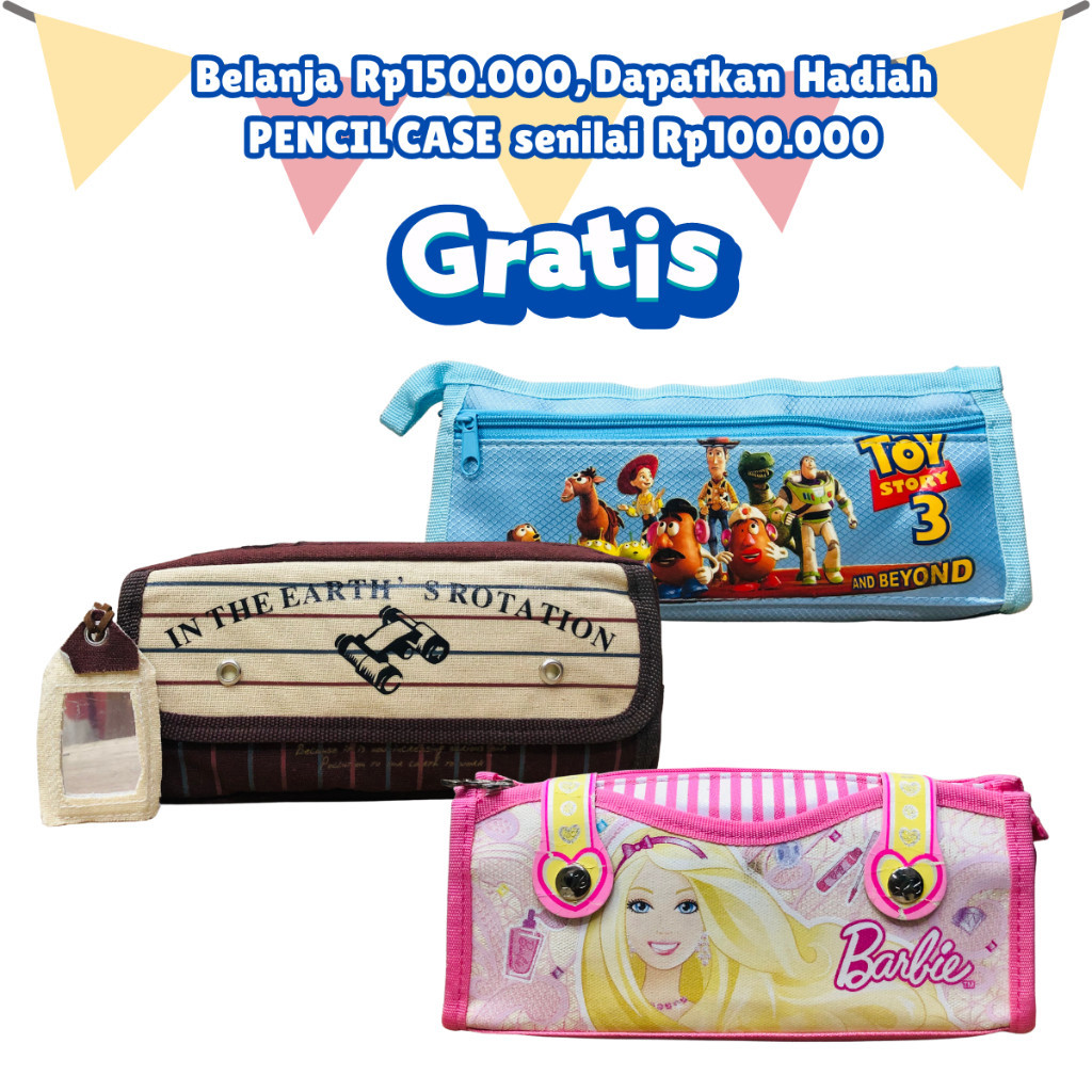 

BONUS Khusus Pembelian Minimal Belanja 150k Gratis Beragam Pencase / Tempat Pensil Seharga 100K - Tidak Untuk Dijual SHESB