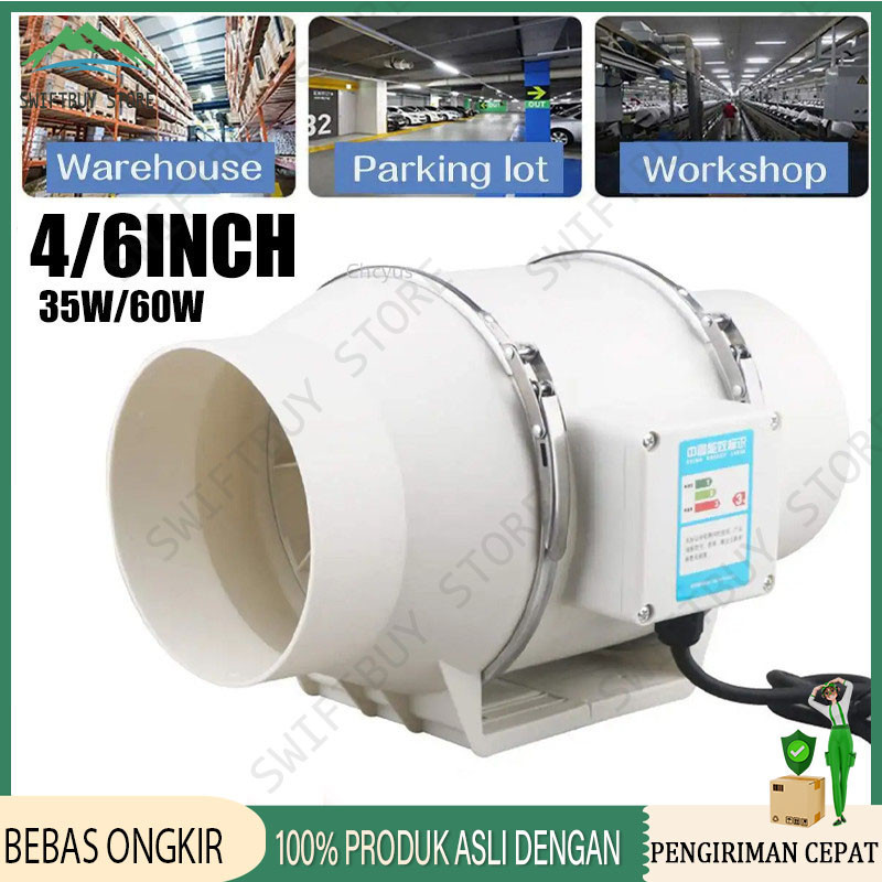 blower dapur penghisap asap dapur 4" 6" 8" 220V Blower Hisap Untuk Kamar Mandi Dapur Kipas Angin
