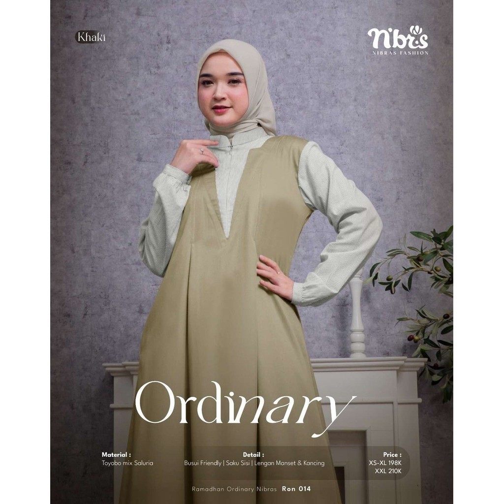 NIBRAS Pakaian Muslimah Gamis Wanita Series RON 014