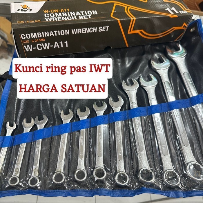 Kunci ring pas satuan IWT JAPAN kunci ring kunci pas 8 9 10 11 12 13 14 15 16 17 18 19