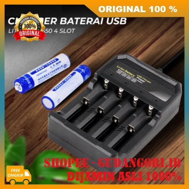 Fast Charger Baterai 4 Slot Universal Casan Batre 4 Slot Charger Baterai 18650 Pengecas Baterai ORIG