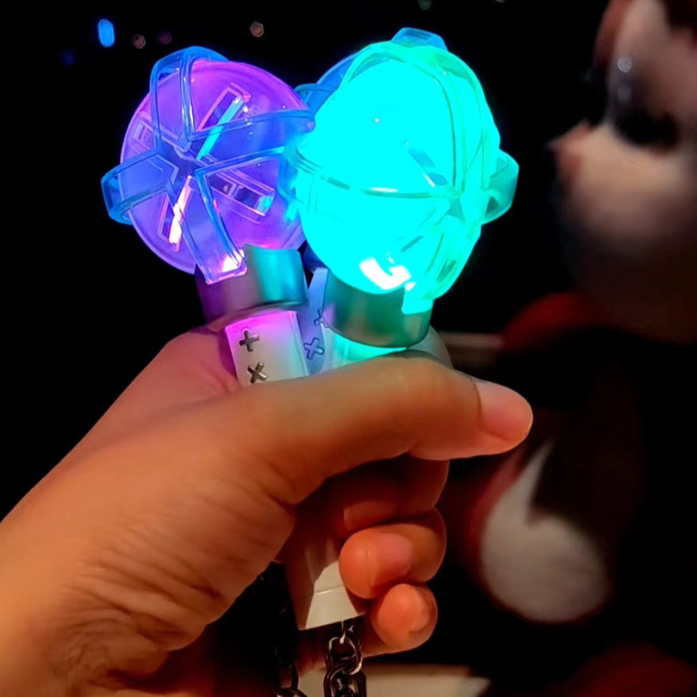 

Kpop TXT Mini Light Stick Keychains Creative Stretchable Lights Keyrings Bag Pendant Key Tings Fans Collections Gifts