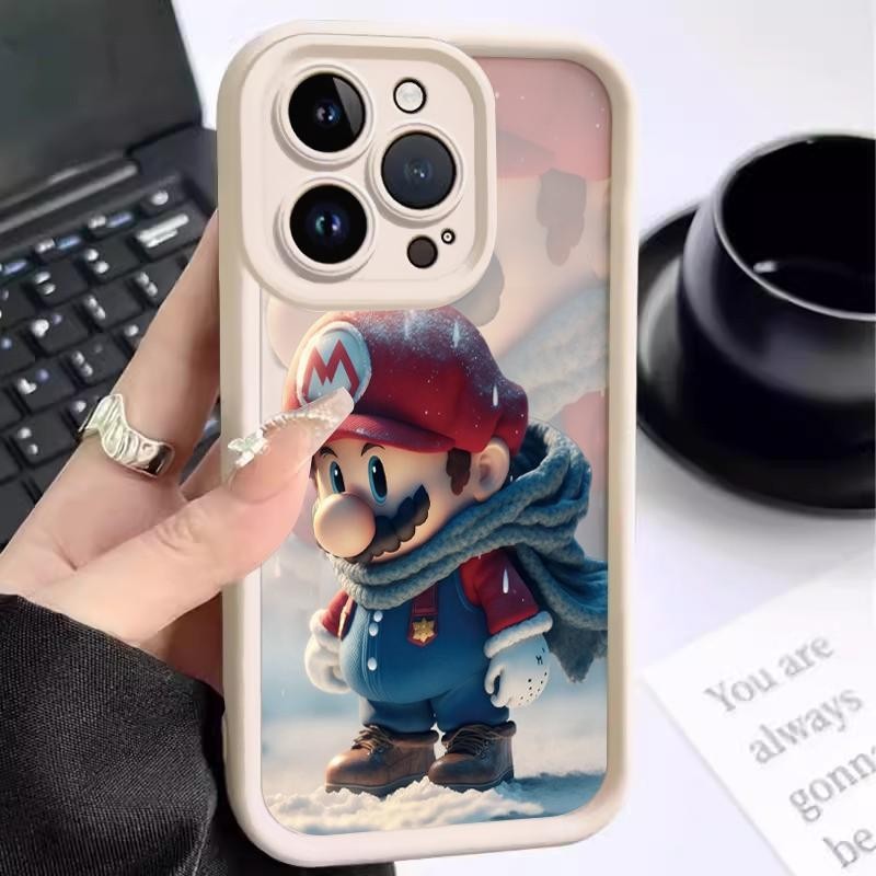 Case Hp For OPPO A38 A31 2020 A32 A33 2020 A35 2021 A36 A3s Silikon Full Lens Cartoon Mario Soft Cov