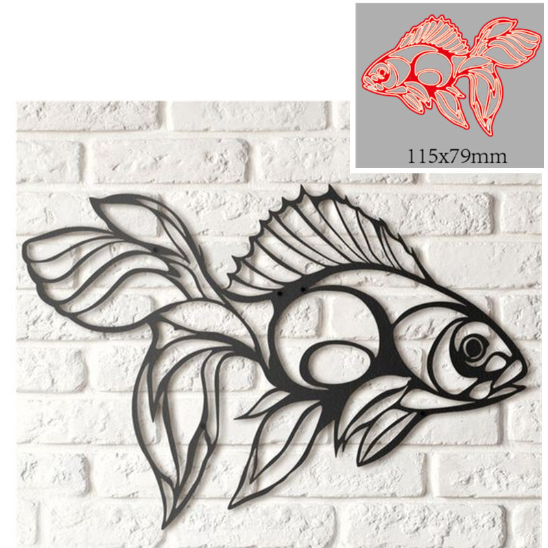 

Metal Cutting Dies goldfish Decoration Scrapbook Paper Craft Knife Mould Blade Punch Stencils