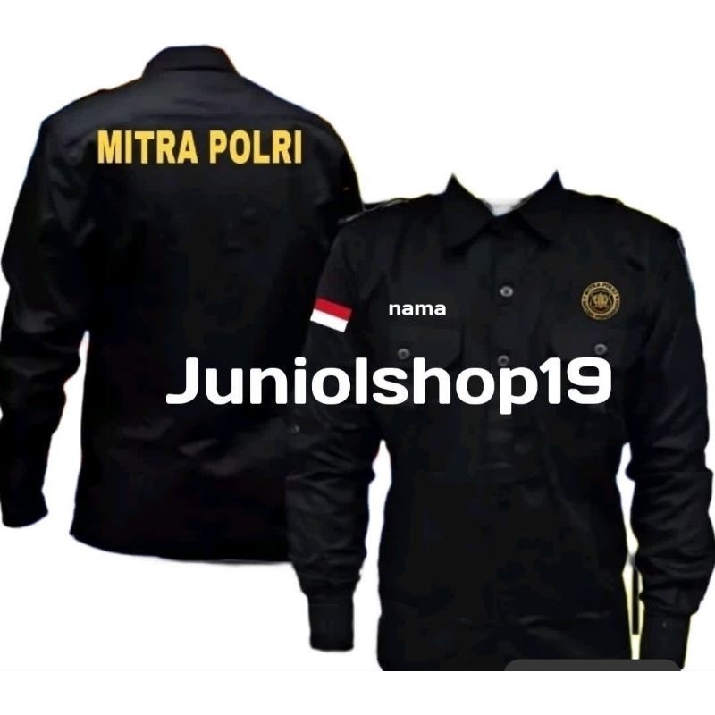 KEMEJA PDL MITRA POLRI/SERAGAM MITRA POLRI/KEMEJA SATPAM/KEMEJA COSTUM BORDIR
