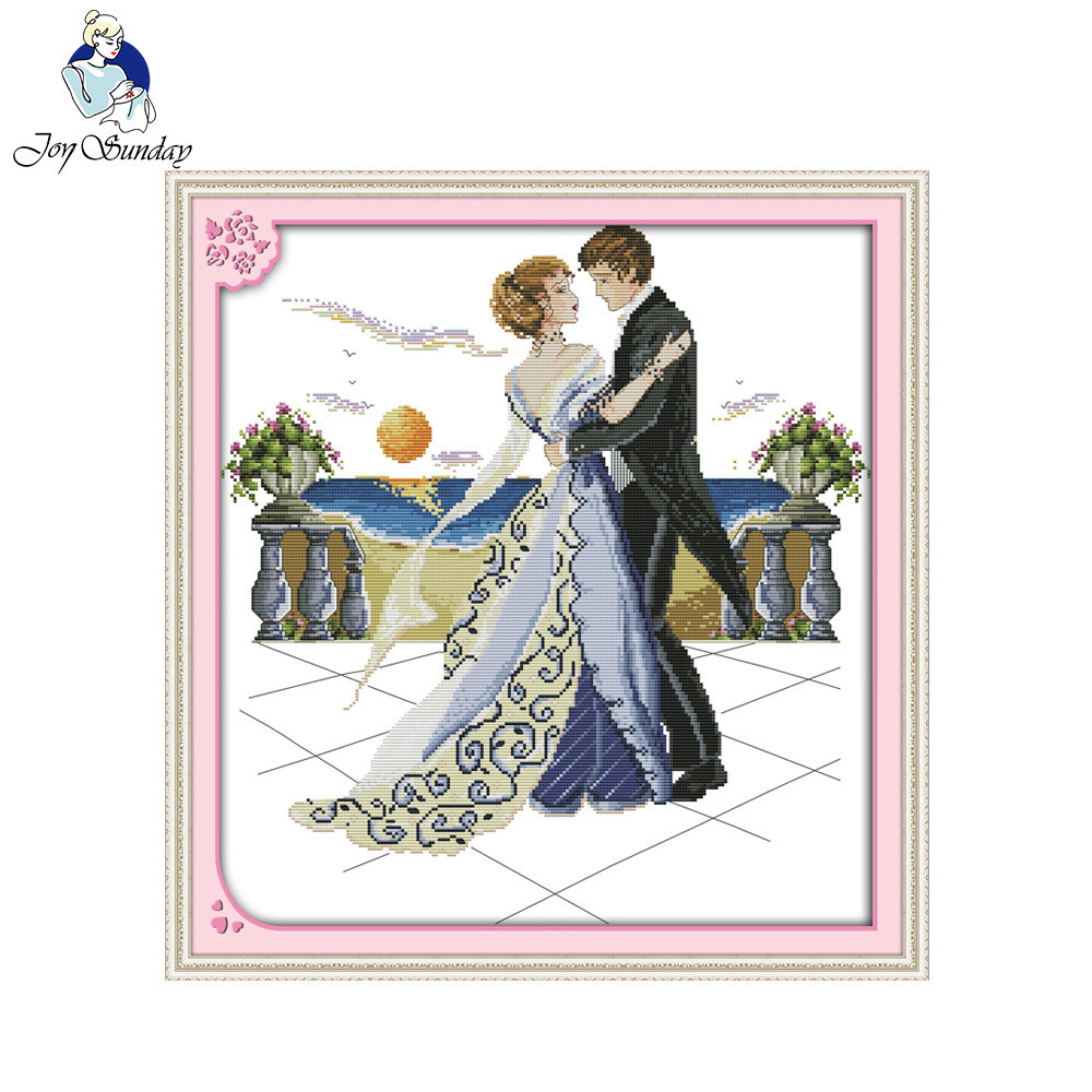 Joy Sunday Perfect Partners Count Cross Stitch 11CT 14CT Print Cross Stitch Set Wholesale Cross-stit