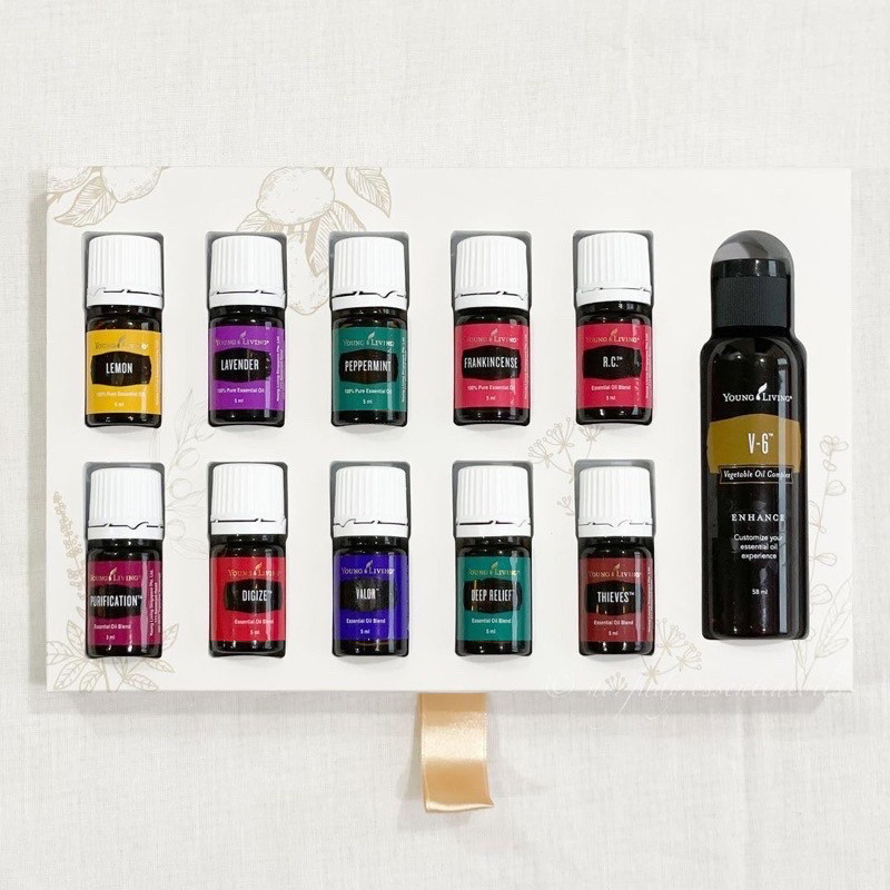 essential oil paket pep raindrop 10 oil dan v6 58ml original young living