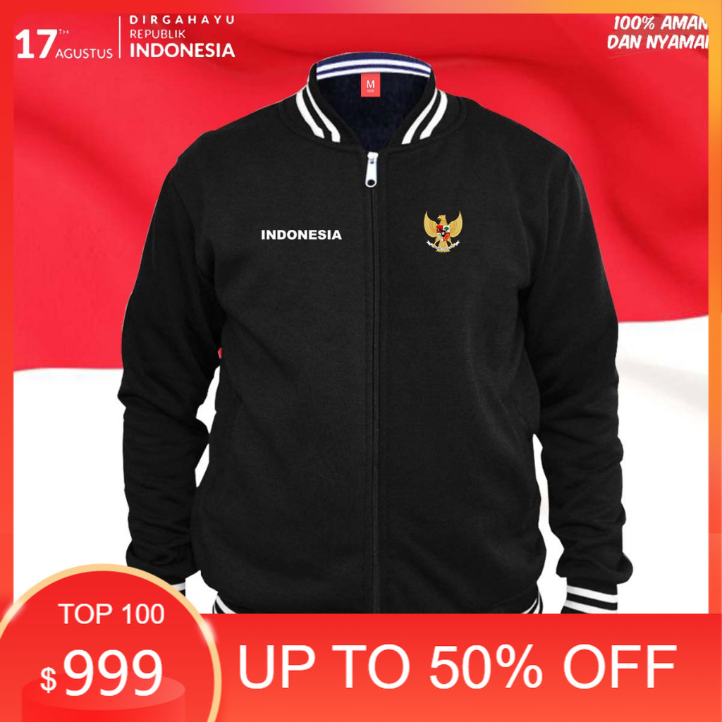 MUUURRAAHH / Jaket Basebaal Varsity 17AGUSTUS INDONESIA- GARUDA-Bisa Custom/Bisa Cod/Timnas