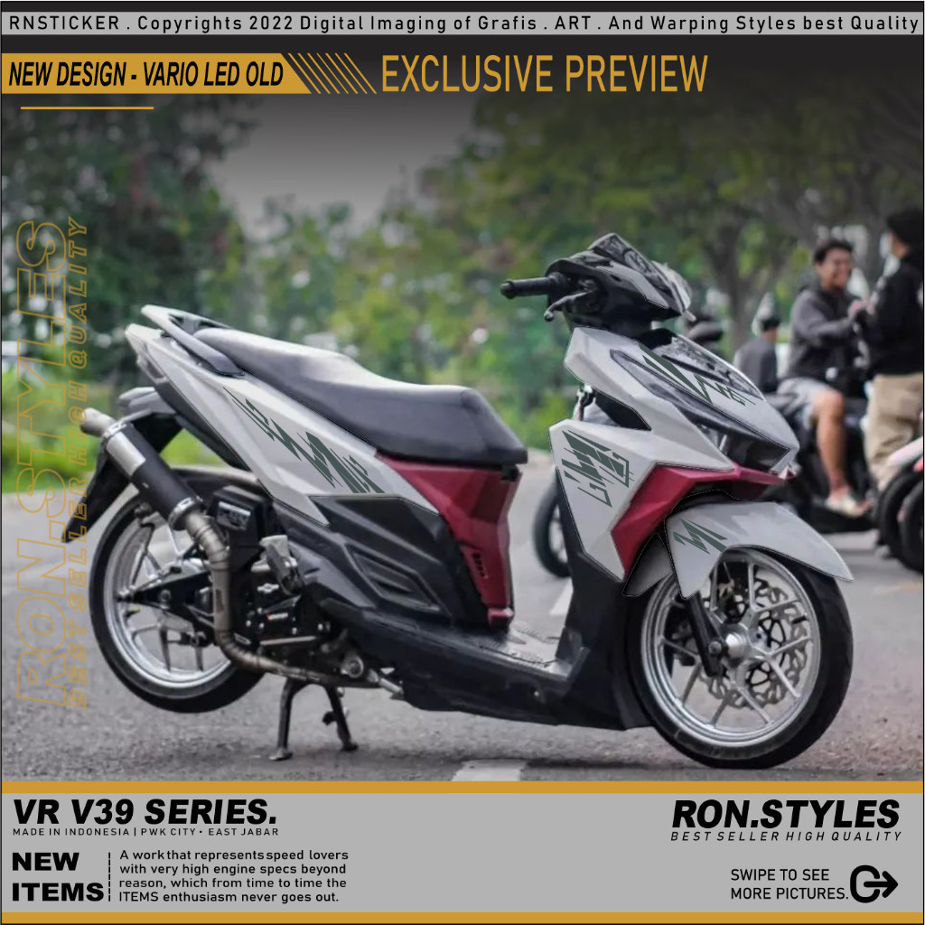 CUTTING STICKER STRIPING VARIO LED OLD STRIPING CLICK VARIO 125-150 LED OLD 2017 STIKER VARIASI VARL
