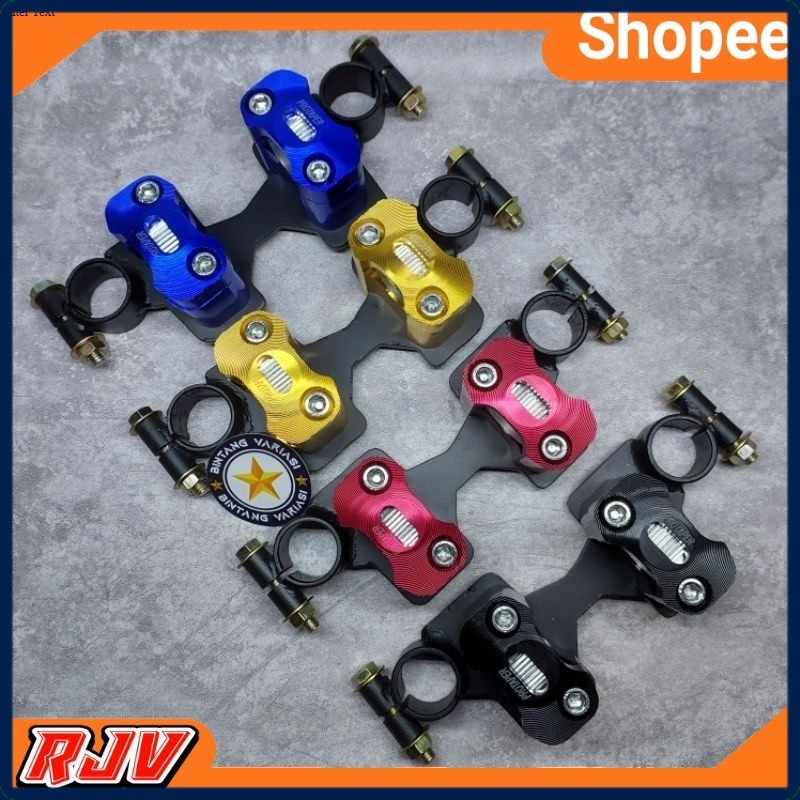 Stang Rzr Sonic dan Satria Fu plus Dudukan Stang Sonic Satria Fu | Breket Raiser Stang Rzr Satria Fu