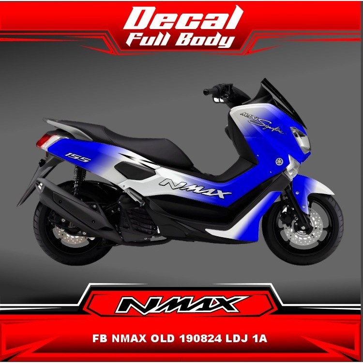 Stiker Sticker Decal Motor YAMAHA NMAX OLD Gradasi  Full Body Abu-abu Putih 190824 LDJ 01