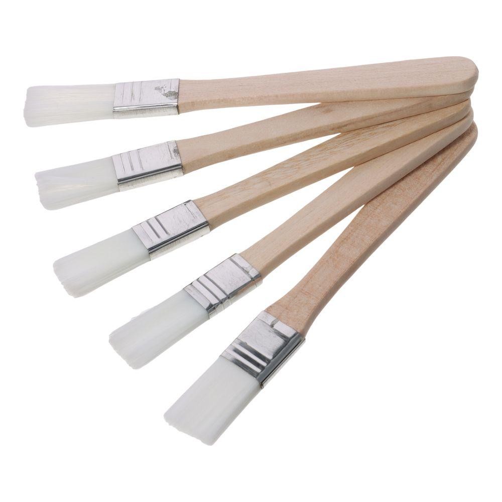 

12Pcs 0.5" Width Small Paint Brush, Nylon Bristle with Wood Handle Painting Tool for Wall, Door, Cabinets, Furniture