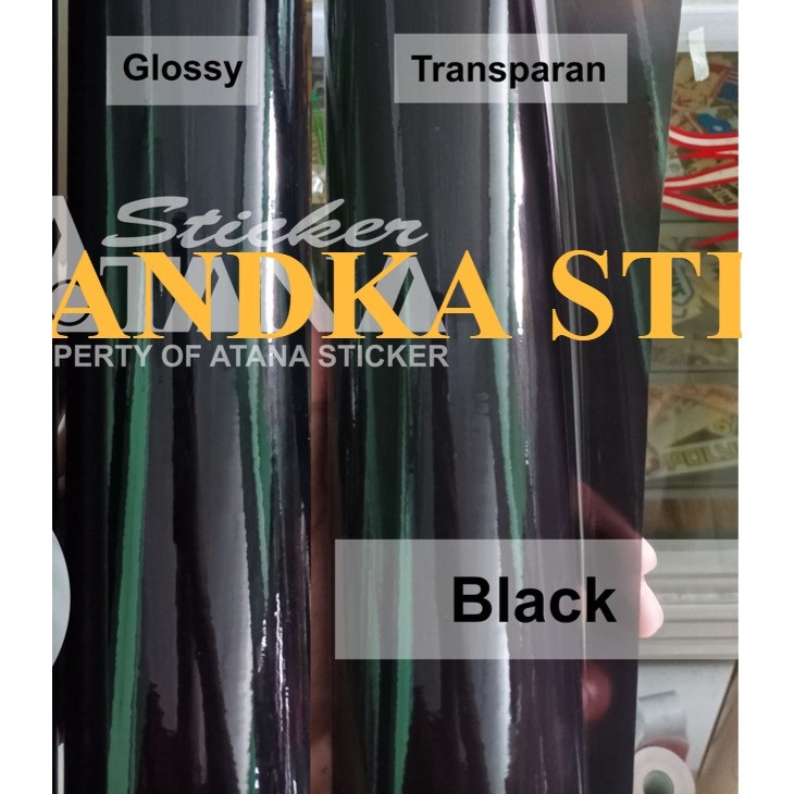 Skotlet Hitam Glossy Doff Transparan Stiker Black Decal Anti Gores Gilap Metalik Dop Tembus Hybrid S